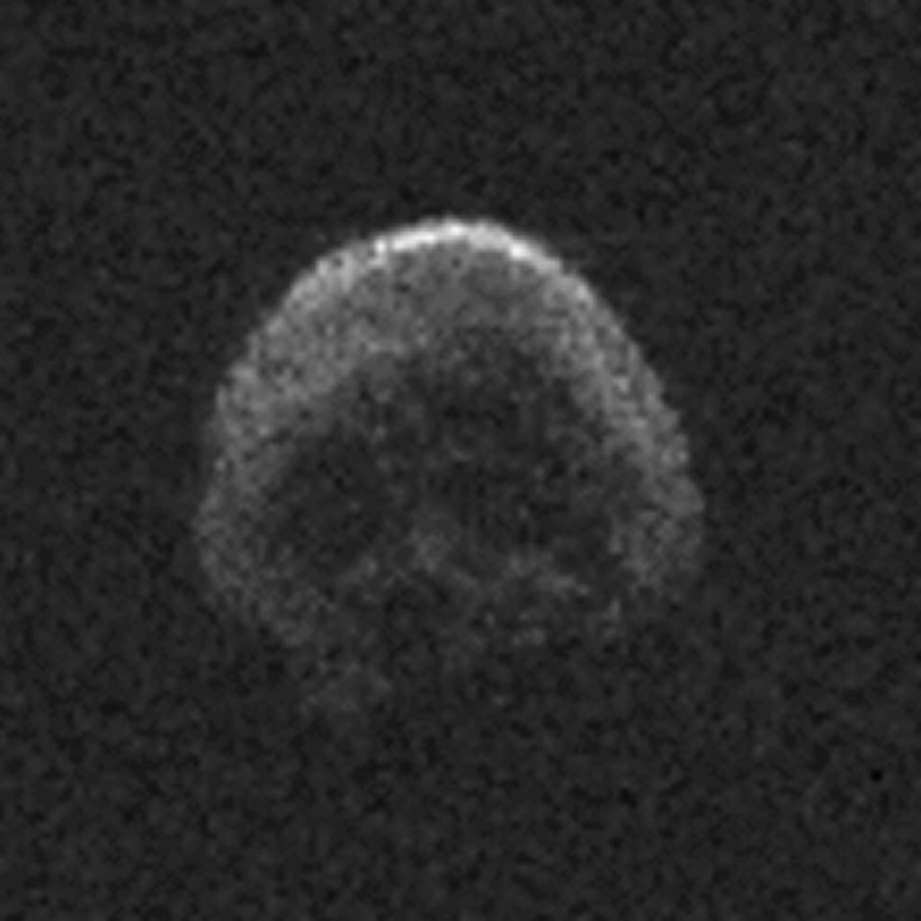 skull asteroid in space